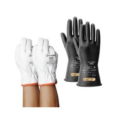 Electrical & Leather Protector Glove Set