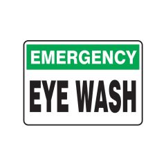 Eye Wash Plastic Sign 10" x 14"