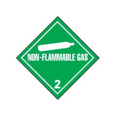 Sign, "Non Flammable Gas" Rigid Plastic