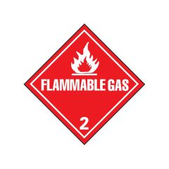 Sign, "Flammable Gas" Rigid Plastic