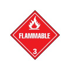 Sign, "Flammable" Rigid Plastic