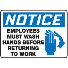 Sign, Employee's Must Wash Hands