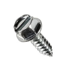 License Plate Screw Slotted Hex Bx/50