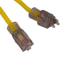Extension Cord 100' Yellow Lighted End