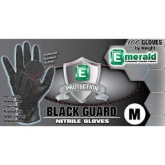 Gloves Black Guard Nitrile Medium Bx/100