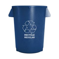 Recycling Can Blue 32 Gal Round