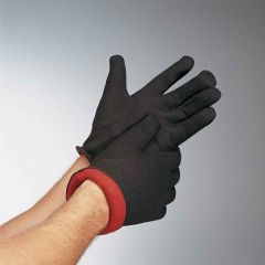 Insulated Brown Jersey Gloves w/ Lining