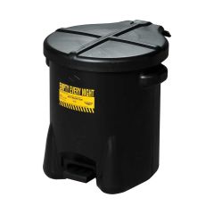 Oily Waste Can Black Poly 14 Gallon