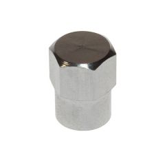 Valve Caps Custom Hex Chrome Bx/100