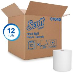 Scott Hard Roll Towel 8' White Cs/12