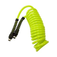 Air Hose Coiled 12' x 1/4" Grn 1/4" NPT