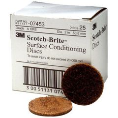 Surface Disc ScotchBrite Brown 2" Bx/25