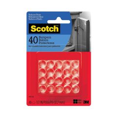 Rubber Pads Self-Stick Clear 1/2" Pk/40