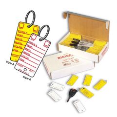Rigidine Key Tags White Bx/500