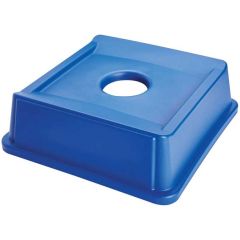Lid Bottle and Can Recycling Blue